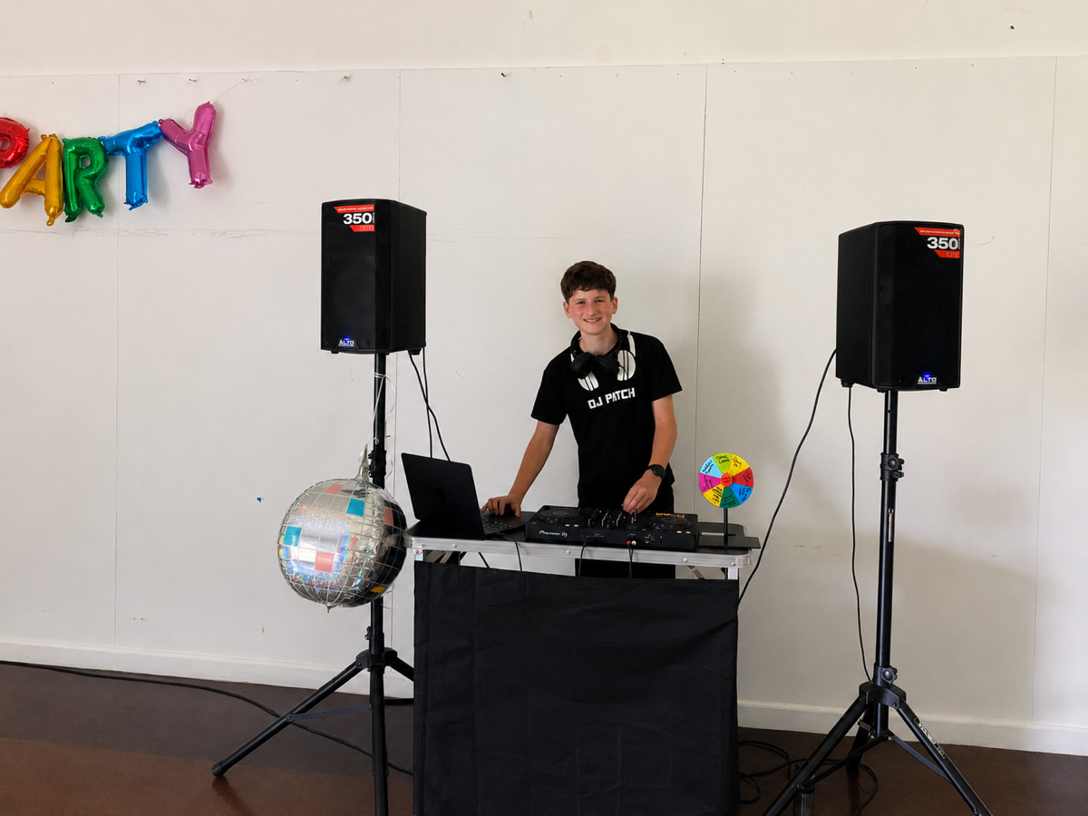 Kids disco party with lights
